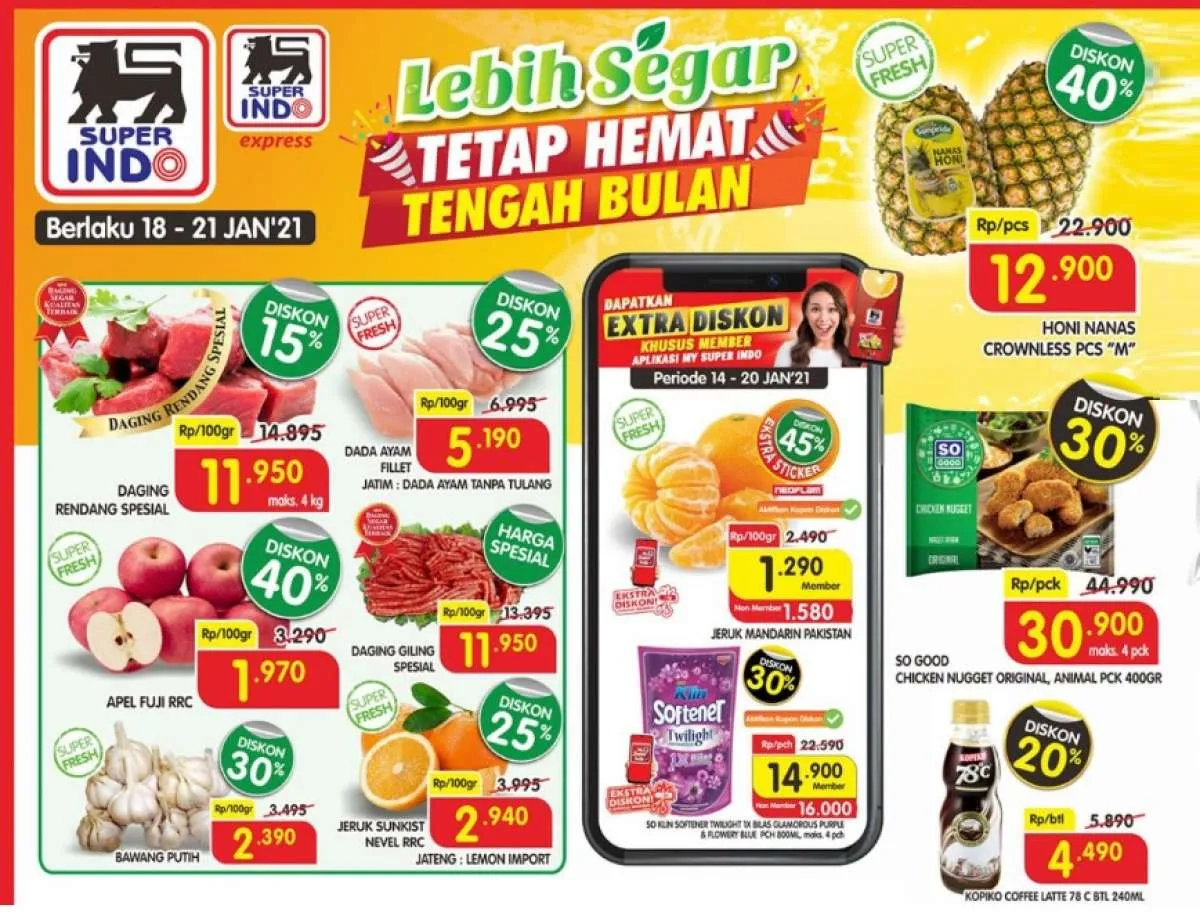 Promo Superindo weekday terbaru minggu ini, 18-21 Januari 2021!