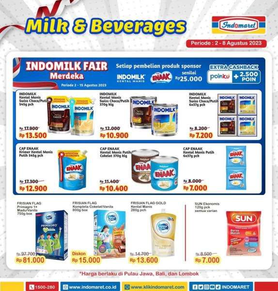 Katalog Harga Promo Indomaret Super Hemat Mingguan 2-8 Agustus 2023