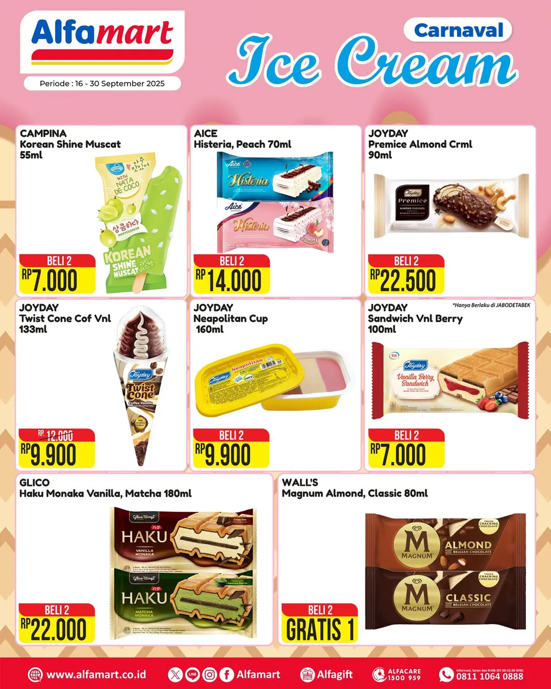 Promo Alfamart Carnaval Ice Cream Periode 16-30 September 2025