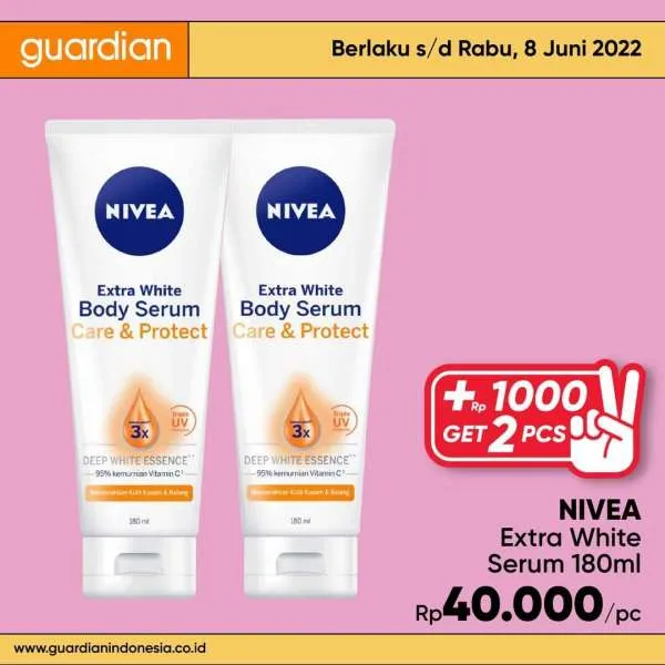 Promo Guardian +1000 Get 2 Pcs Periode 2-8 Juni 2022
