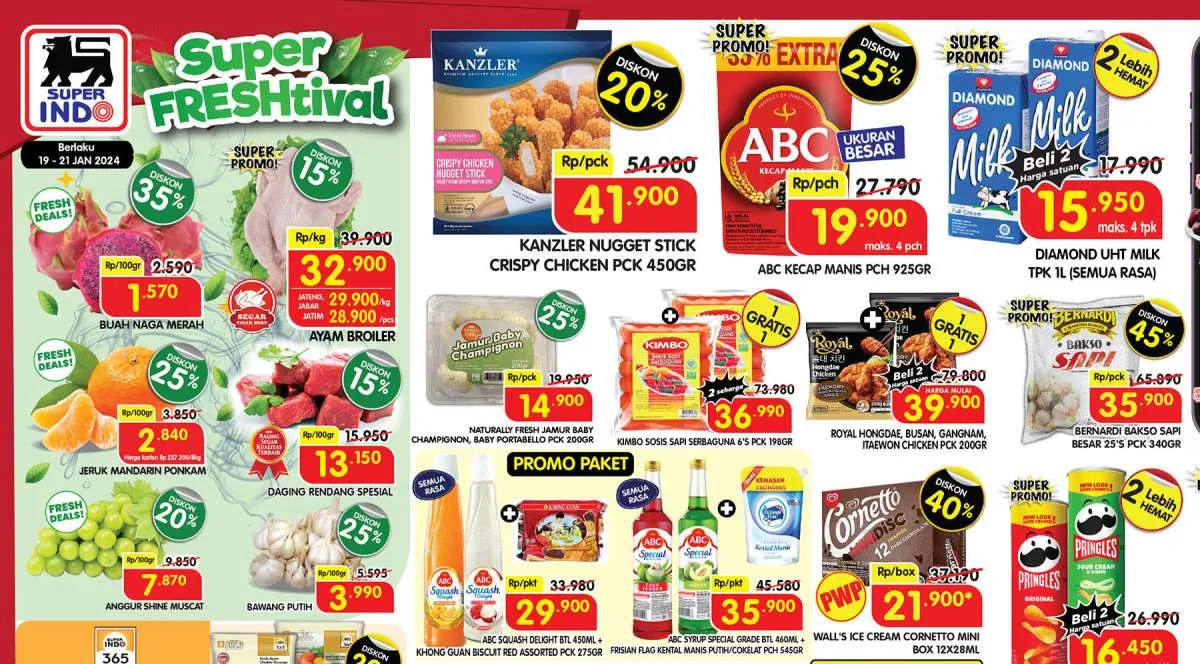 Promo JSM Superindo Terbaru Es Krim Diskon 40% 19-21 Januari 2024, Ada Promo Paket
