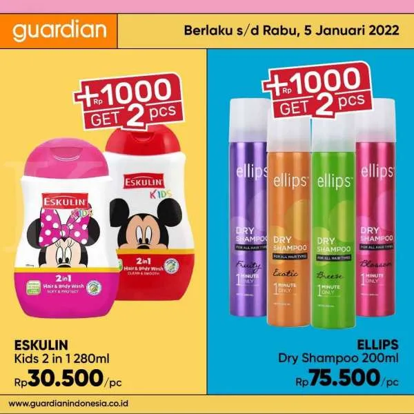 Promo Guardian +1000 Get 2 Pcs