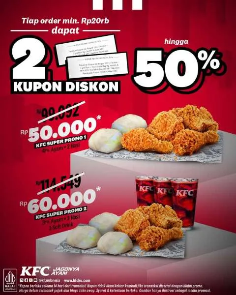 Promo KFC Kupon Diskon sampai 50%