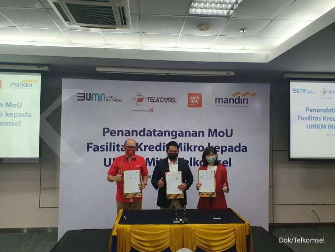 Kolaborasi Telkomsel Bank Mandiri Dan Linkaja Hadirkan Kemudahan Kredit Usaha Bagi Umkm