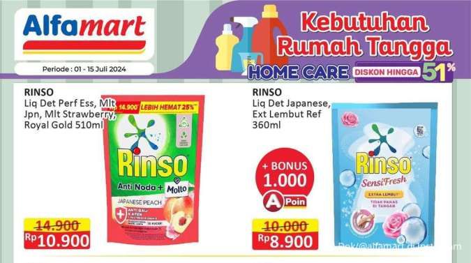 Promo Alfamart 1-15 Juli 2024, Harga Hemat Produk Sabun Cuci Piring Sampai Deterjen