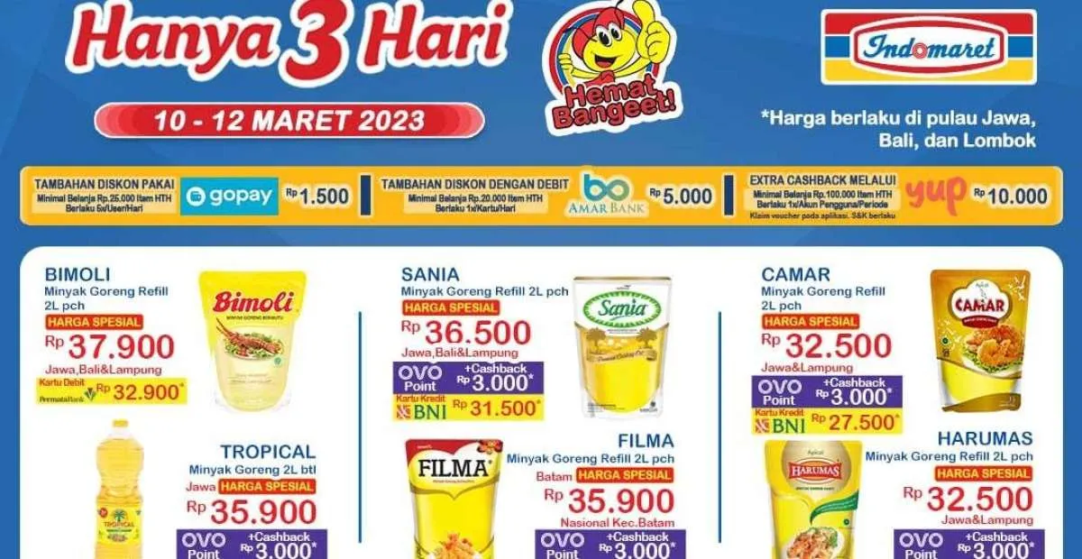 Katalog Promo JSM Indomaret Terbaru 11 Maret 2023, Minyak Goreng Harga Spesial