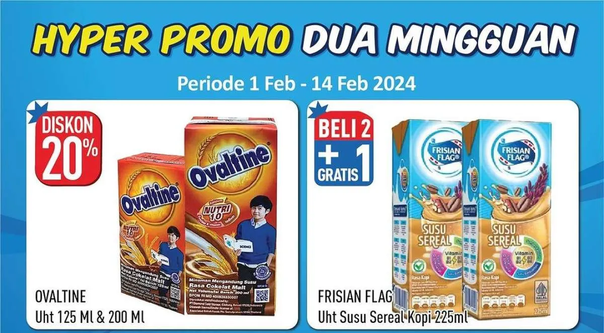 Promo Hypermart Dua Mingguan 1-14 Februari 2024, Diskon s/d 30% dan Beli 2 Gratis 1
