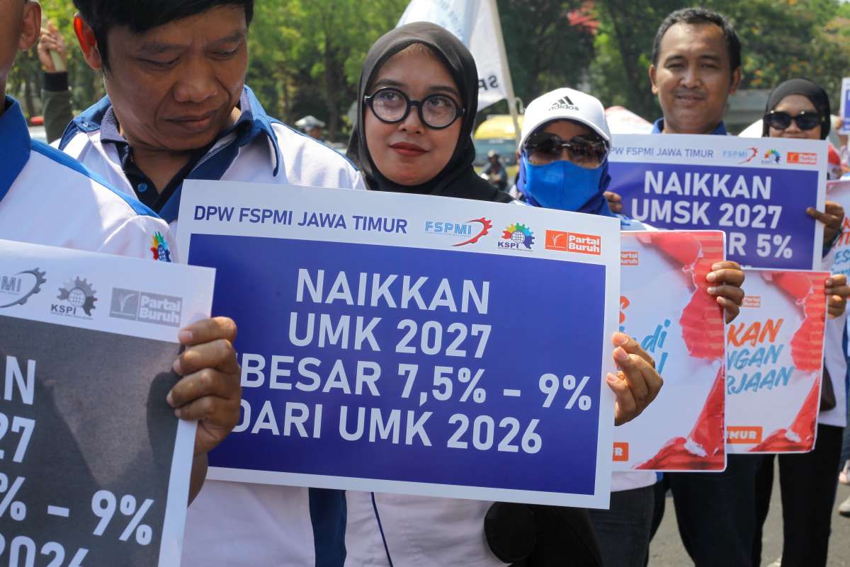 Buruh Tuntut Kenaikan Upah 7,5%-9,5%