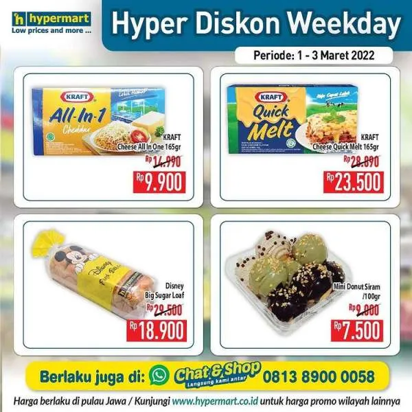 Promo Hypermart untuk Hyper Diskon Weekday Terbaru 1-3 Maret 2022