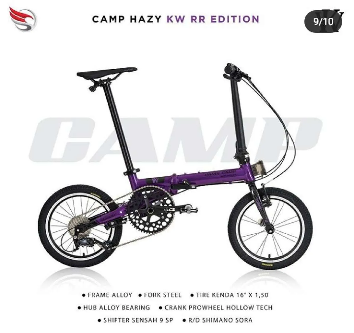 Baru, harga sepeda lipat Camp Hazy KW x Roy Ricardo gak mahal-mahal amat