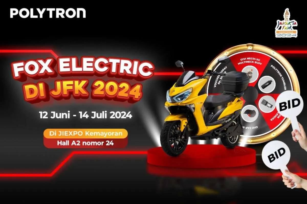 Solusi Mobilitas Hijau: POLYTRON Gelar Lelang Motor Listrik Mulai Rp1 Jutaan di PRJ