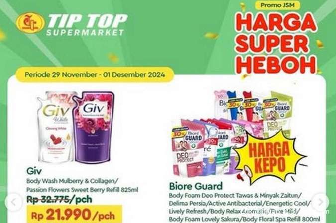 Promo Sabun Mandi Weekend di Tip Top Berakhir Besok, Diskon Besar di Superindo