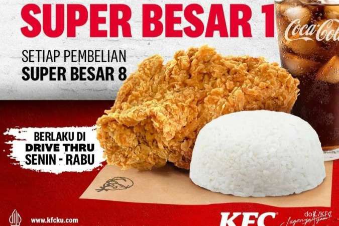 Promo KFC Hari Ini 28 Februari 2023, Beli Super Besar 8 Gratis Super Besar 1