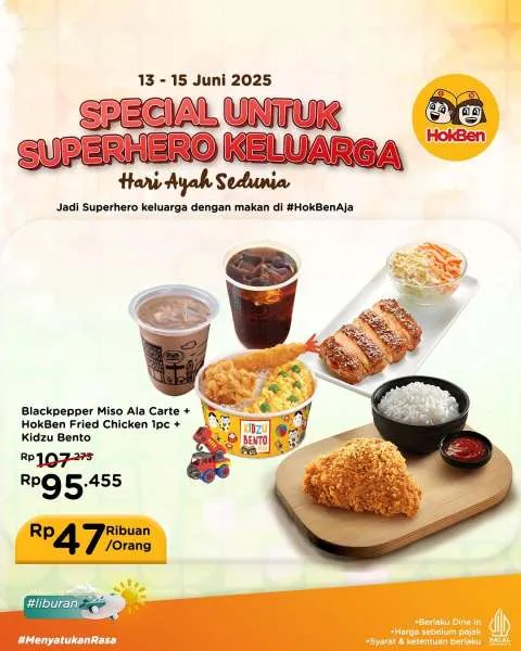 Promo HokBen Spesial untuk Superhero Keluarga Rp 47.000-an