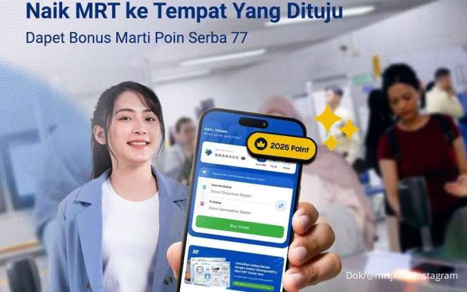 Jadwal Kereta MRT Hari Ini 23 Juli 2025, Ada Bonus Marti Poin Serba 77 di Aplikasi