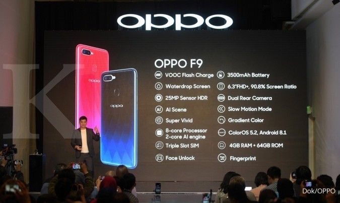 Penjualan ponsel OPPO F9 melewati pendahulunya