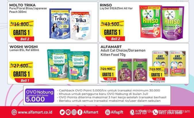 Promo Alfamart Serba Gratis 16-31 Juli 2025, Ada Deterjen Rinso Beli 2 Gratis 1