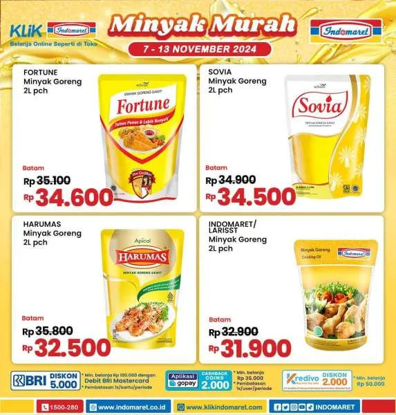 Promo Indomaret Minyak Murah Periode 7-13 November 2024