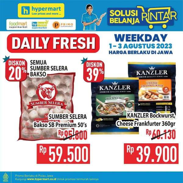 Katalog Harga Promo Hypermart Weekday 1-3 Agustus 2023