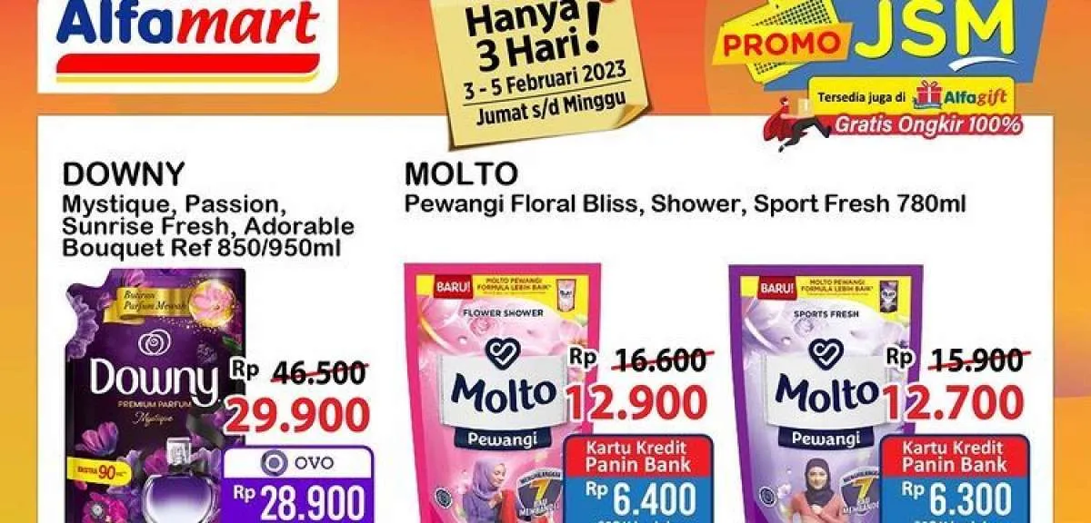 Promo JSM Alfamart Terbaru Sabtu 4 Februari 2023, Gratis Ongkir 100% di Alfagift