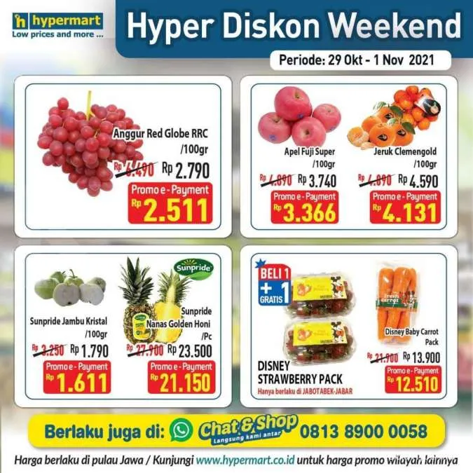 Promo Hypermart Hyper Diskon Weekday 29 Oktober-1 November 2021