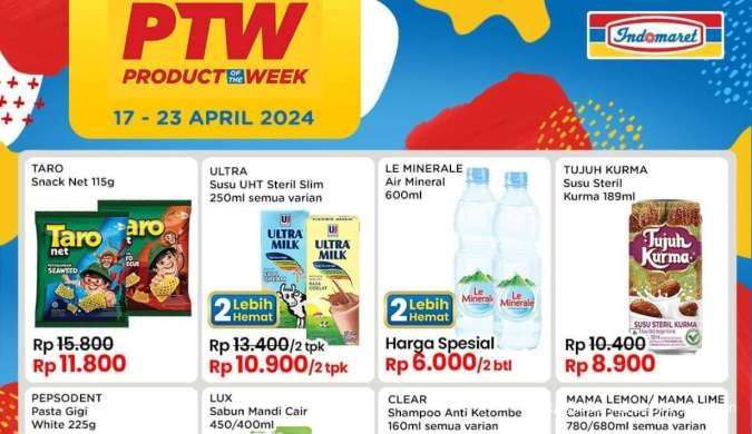 Promo PTW Indomaret & Pesta Diskon Terbaru April 2024, Ultra Milk Beli 2 Lebih Hemat