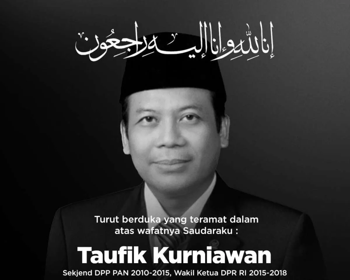 Mantan Wakil Ketua DPR Taufik Kurniawan Meninggal, Zulhas: PAN Merasa Kehilangan