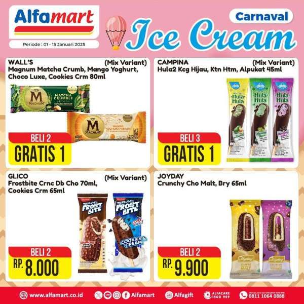 Promo Alfamart 1-15 Januari 2025 Carnaval Ice Cream