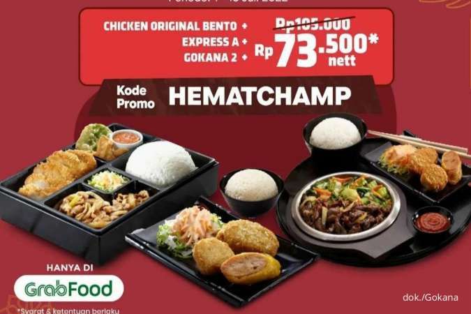 Promo Gokana Triple Puas 1-15 Juli 2022, Harga Lebih Hemat via GrabFood