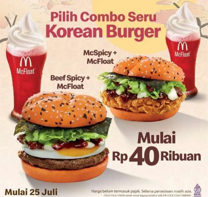 Menu Baru McD Combo Seru Korean Burger