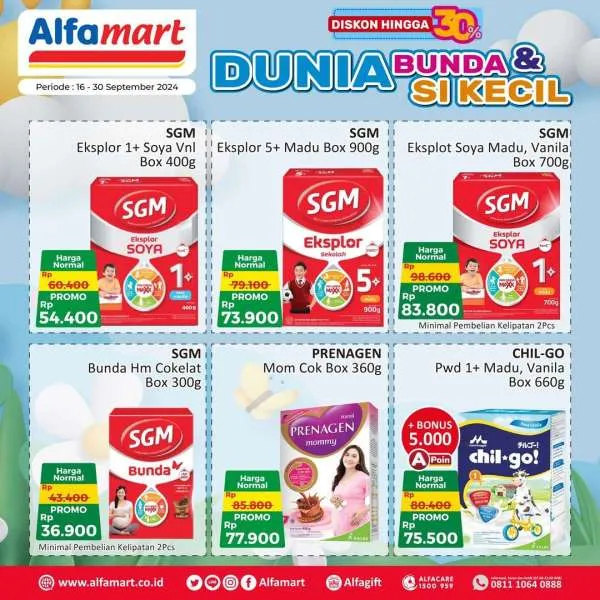 Promo Alfamart Dunia Bunda & Si Kecil Periode 16-30 September 2024