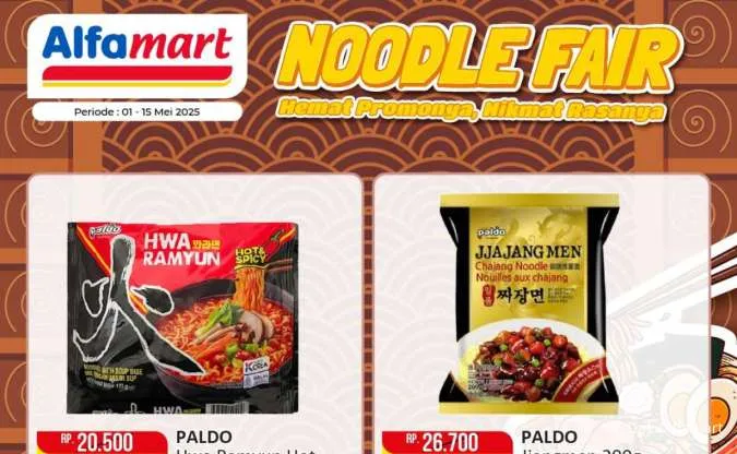 Promo Alfamart Noodle Fair sampai 15 Mei 2025, Aneka Mi Korea Harga Spesial