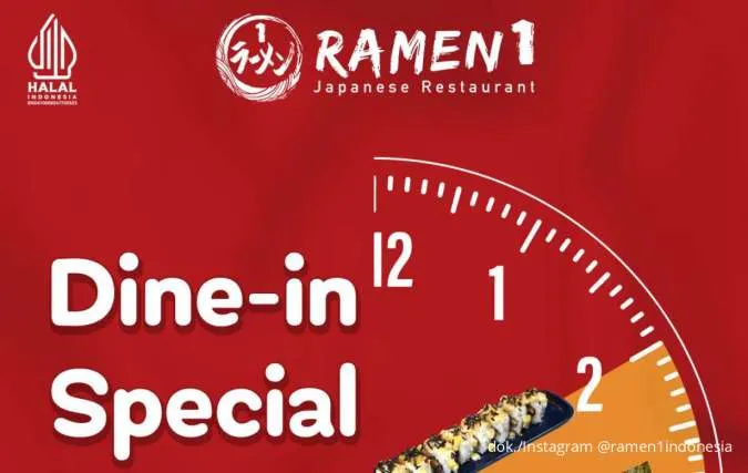 Promo Ramen 1 Dine In Special Senin-Jumat: Sushi, Ramen & Donburi Serba Rp 19.000-an
