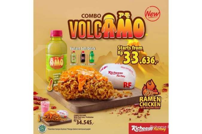 Coba promo Richeese Factory 23 Juni 2021, ada menu baru Combo Volcamo Rp 33.636