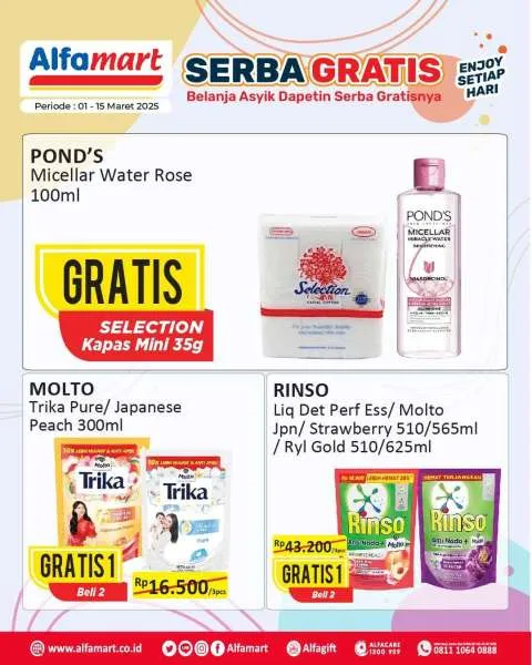 Promo Alfamart Serba Gratis Periode 1-15 Maret 2025