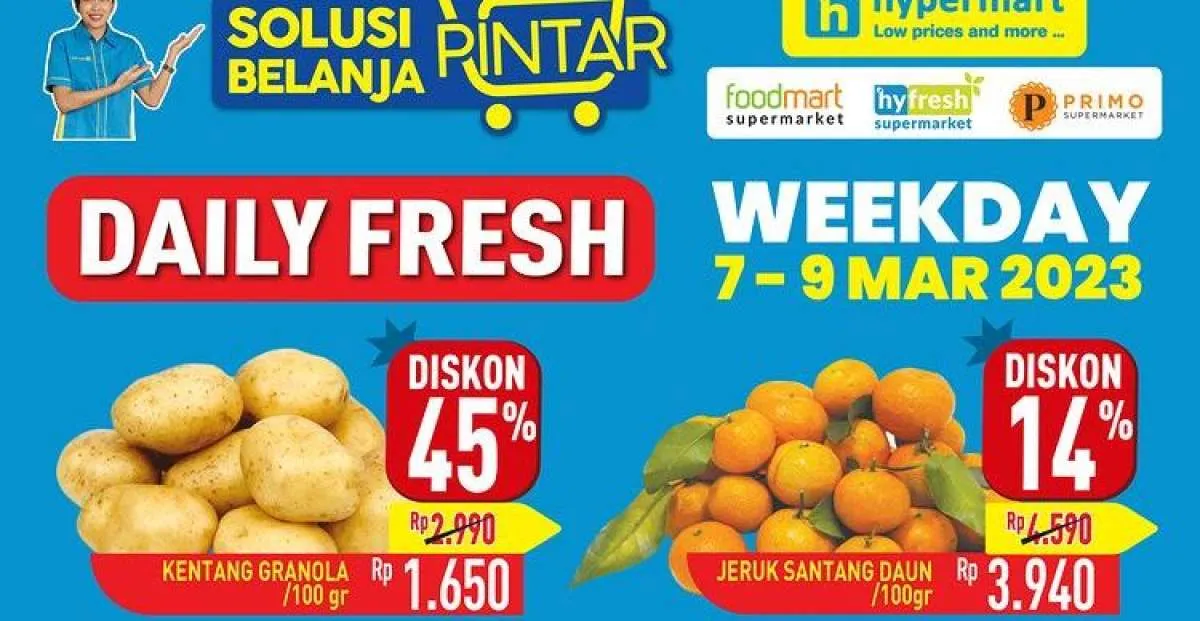 Katalog Promo Hypermart Terbaru 8 Maret 2023, Promo Hyper Diskon Weekday