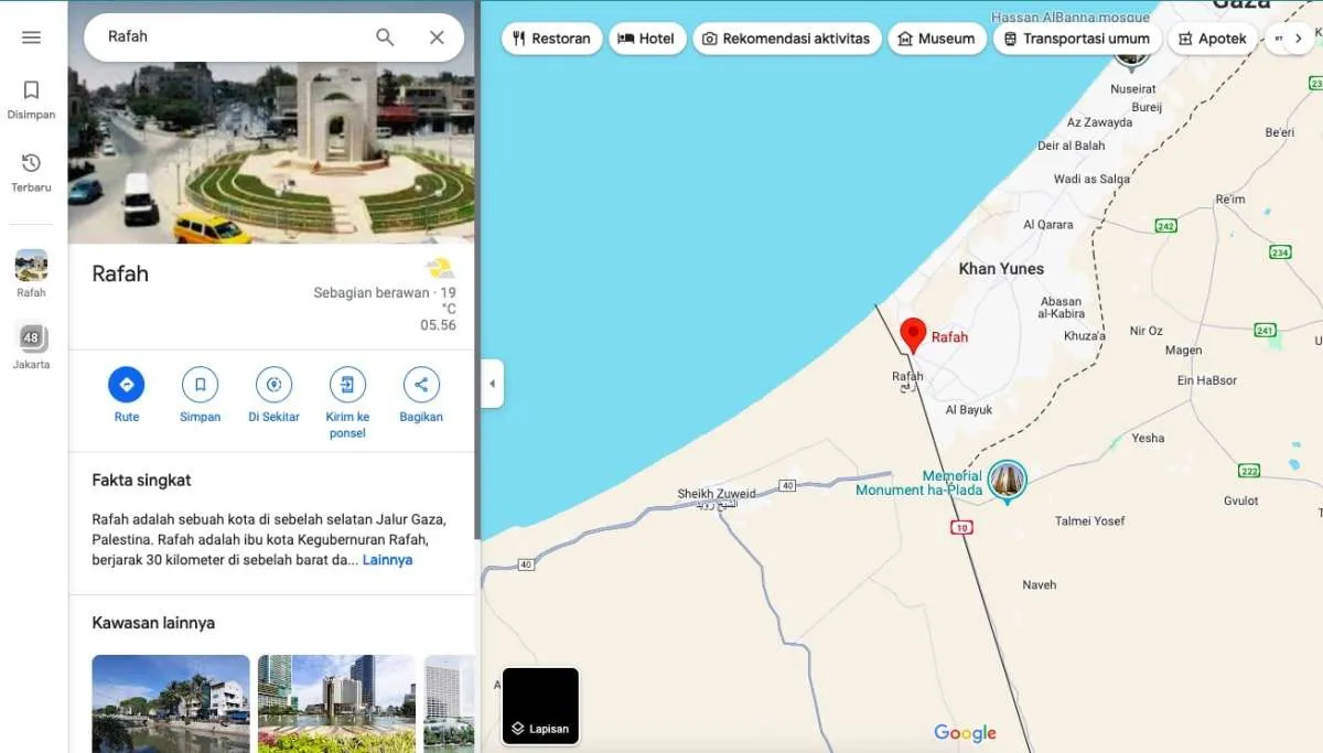 Israel Buka Kembali Perlintasan Rafah–Mesir Mulai Minggu