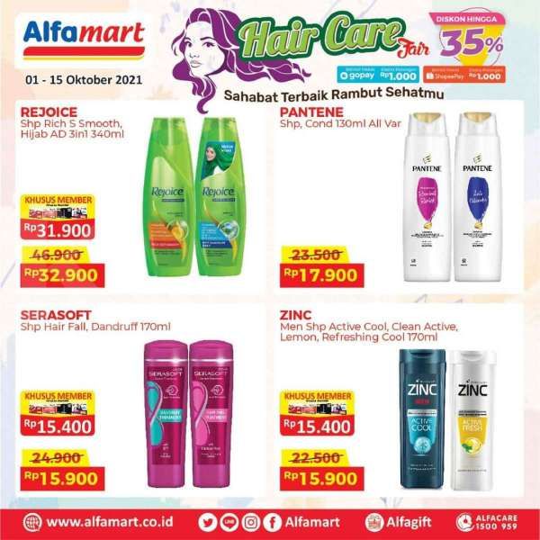 Promo Alfamart Hair Care Fair, Aneka Produk Perawatan Rambut Diskon hingga 35%