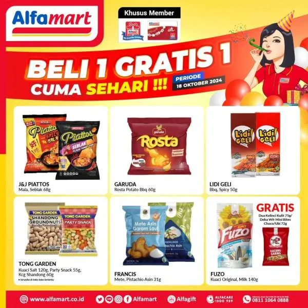 Promo Alfamart Beli 1 Gratis 1 Periode 18 Oktober 2024