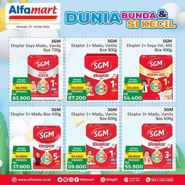 Promo Alfamart Susu Anak dan Ibu 1-15 Mei 2024