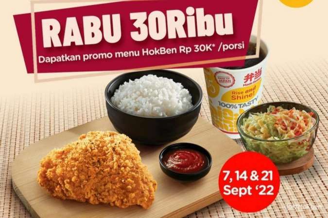 Promo Hokben Rabu 7, 14, dan 21 September 2022, Paket Hokben Fried Chicken Rp 30.000