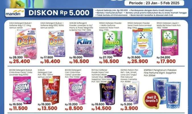 Promo Indomaret Super Hemat hingga 5 Februari 2025, Beli 2 Gratis 1 Kispray-Es Krim