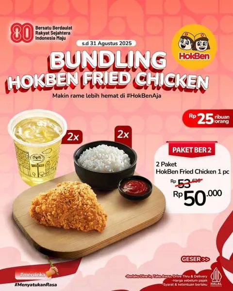 Promo Bundling HokBen Fried Chicken Berdua