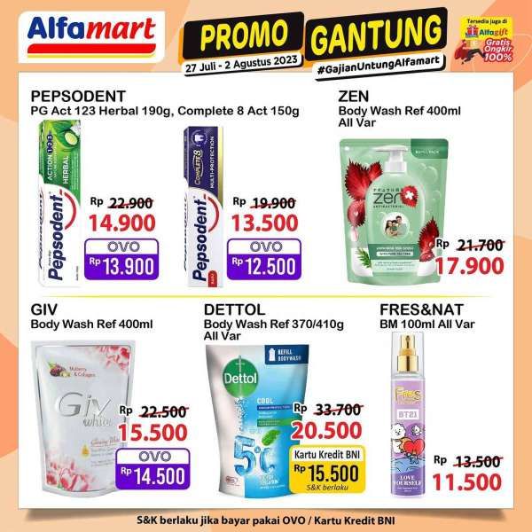 Katalog Harga Promo Alfamart Gantung Terbaru 27 Juli-2 Agustus 2023