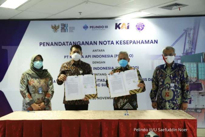 KAI dan Pelindo III jalin kerjasama dalam pemanfaatan fasilitas aset dan logistik 