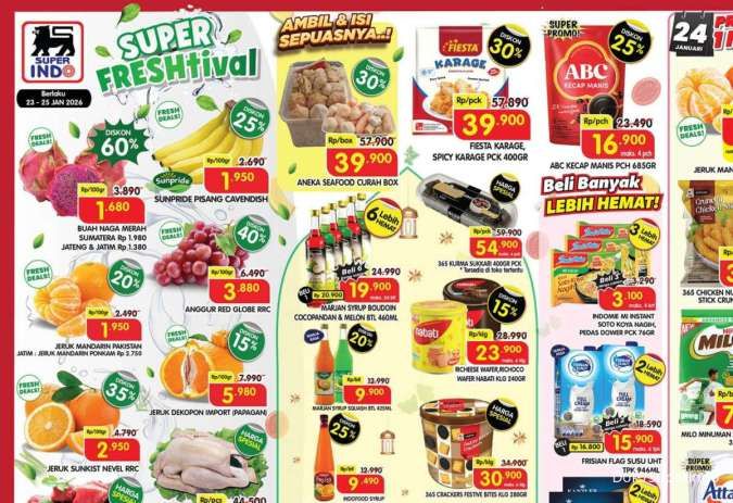 Katalog Promo JSM Superindo Diskon hingga 60% Periode 23-25 Januari 2026