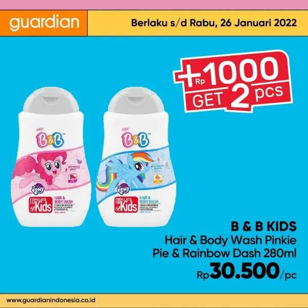 Promo Guardian +1000 Get 2 Pcs Periode 20-26 Januari 2022