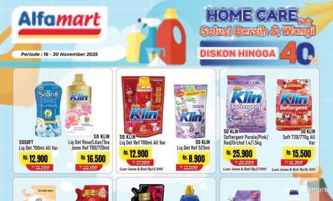 Promo Alfamart November 2025: Deterjen & Pewangi Mulai Rp8.900