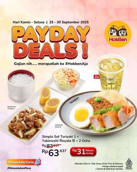 Promo HokBen Payday 25-30 September 2025