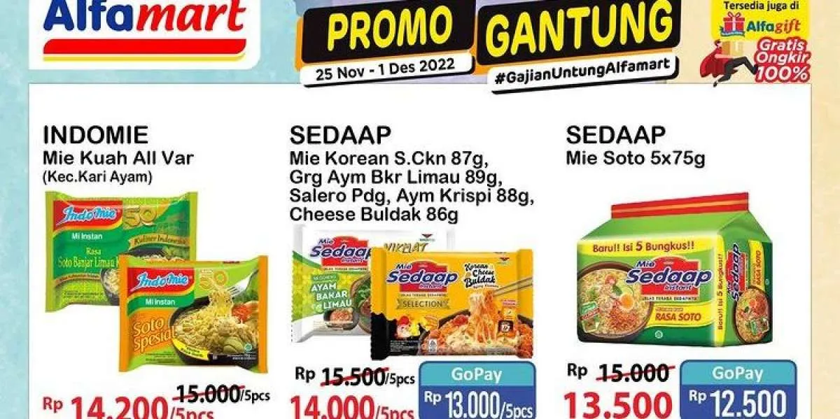 Harga Promo Alfamart Gajian Untung Hari Ini 29 November 2022 untuk Produk Harian